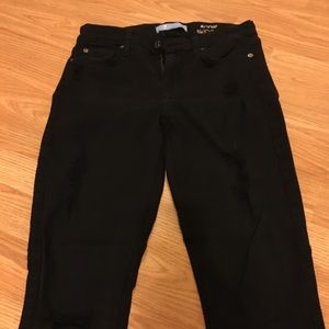 Black ripped 7 for all mankind jeans. Gently used